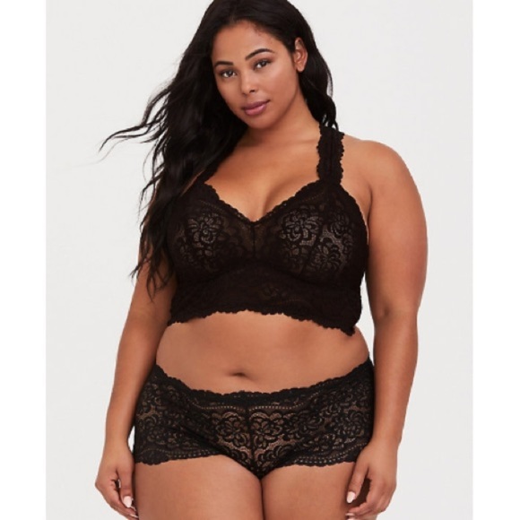 NWT TORRID BLACK LACE RACERBACK BRALETTE - Picture 3 of 5